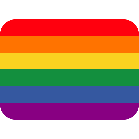 A rainbow flag, often referred to as the LGBT/Pride flag